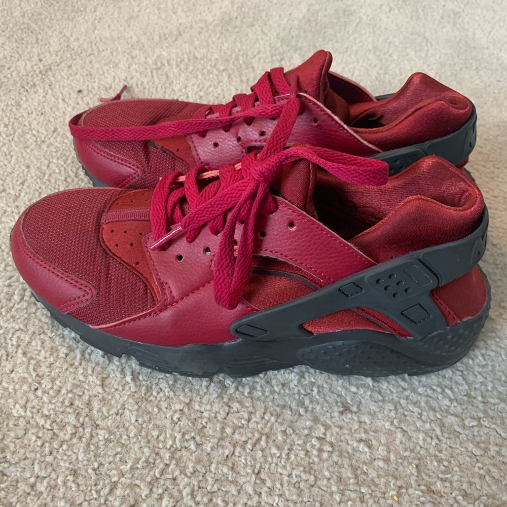 Burgundy and Black Huraches
